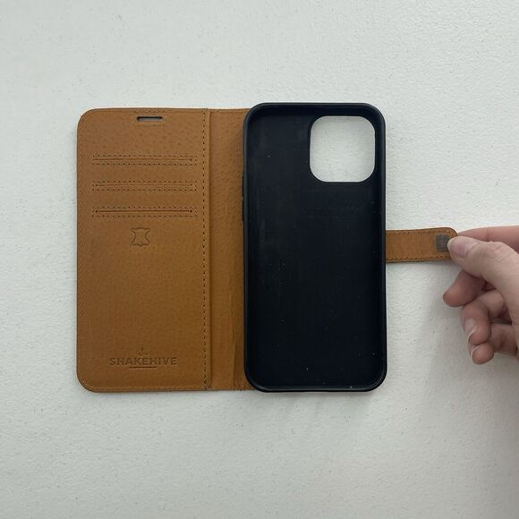 SNAKEHIVE Green Suede Leather Wallet 12 Pro Max Apple iPhone Case ID Card Holder - Picture 7 of 15